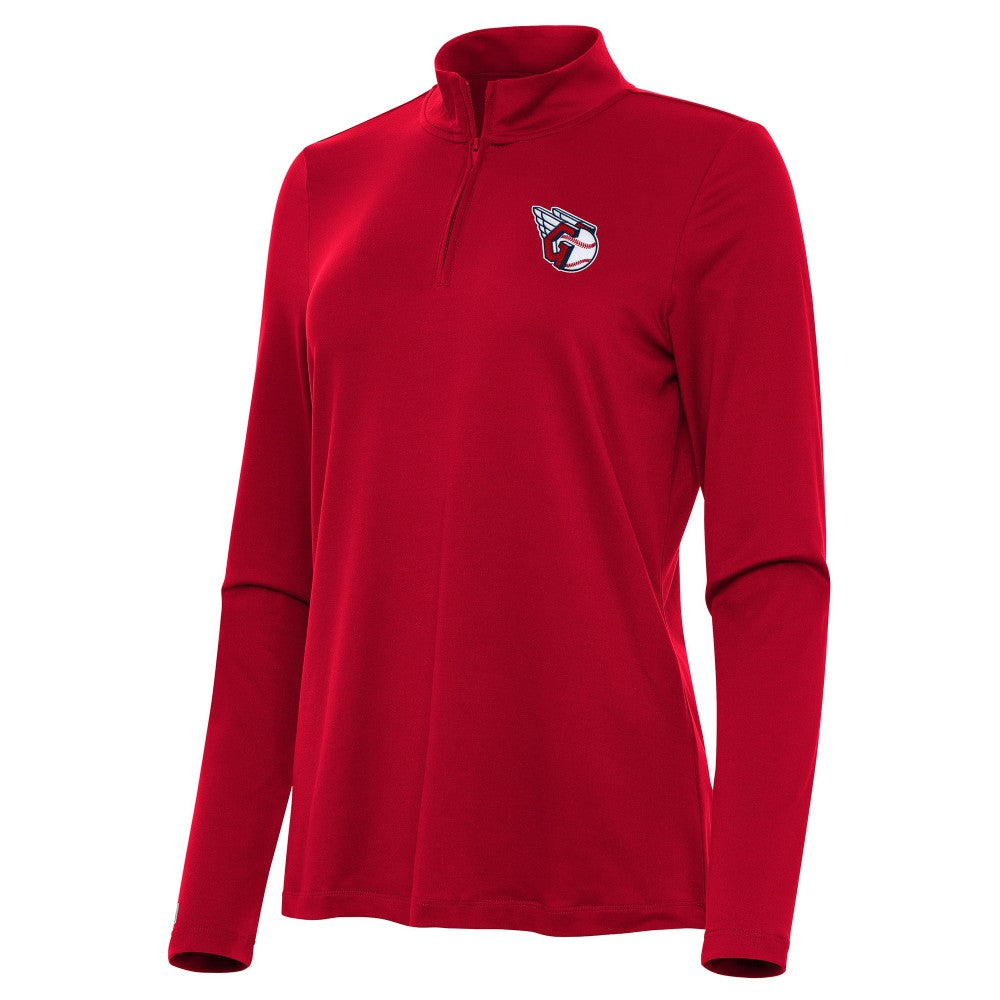 Cleveland Guardians Antigua Women's Reprocess Quarter-Zip Top - Red Tops