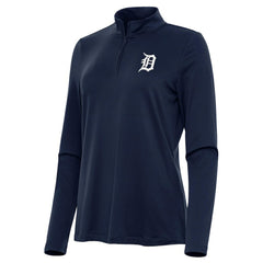 Detroit Tigers Antigua Women's Reprocess Quarter-Zip Top - Navy Tops