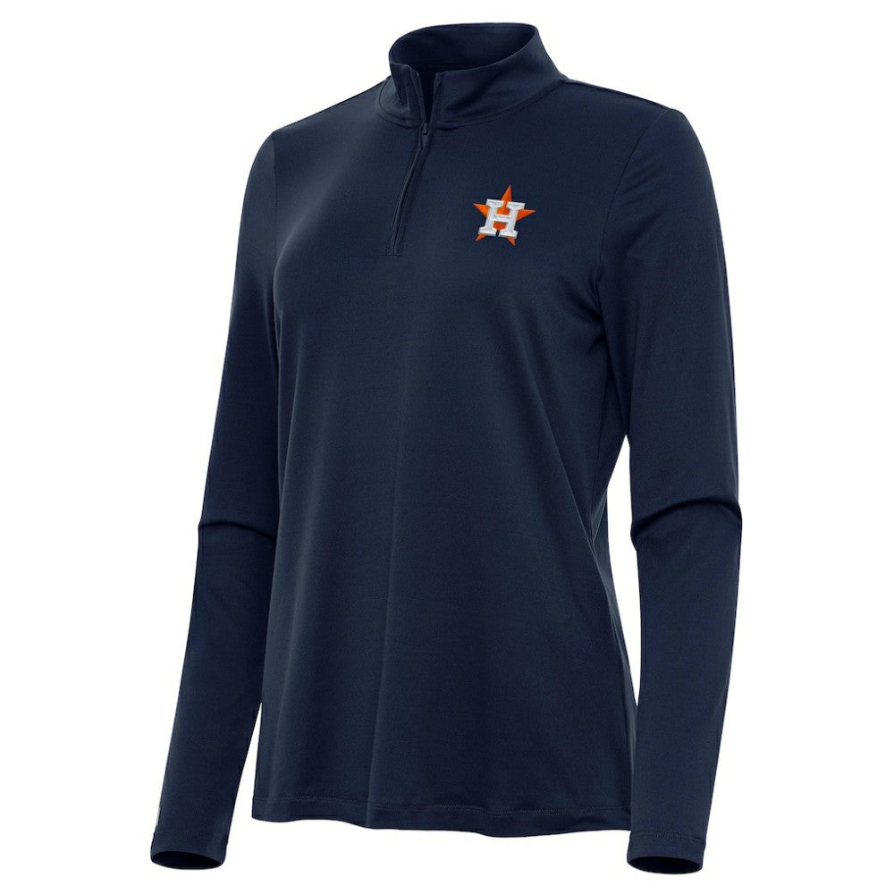 Houston Astros Antigua Women's Reprocess Quarter-Zip Top - Navy Tops