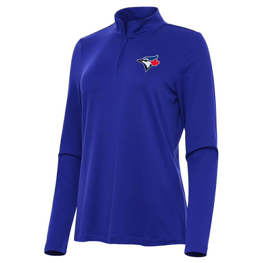 Toronto Blue Jays Antigua Women's Reprocess Quarter-Zip Top - Royal Tops