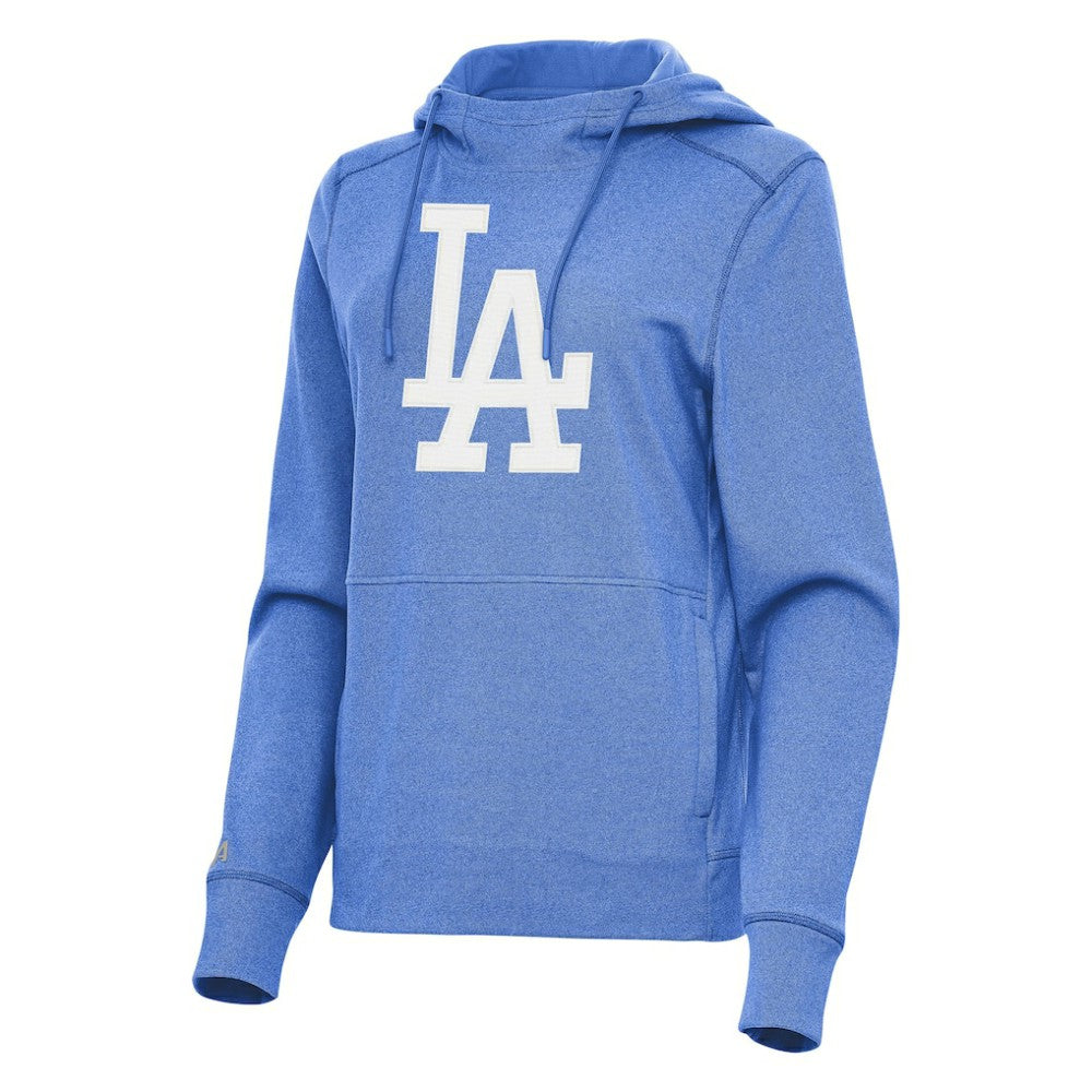 Los Angeles Dodgers Antigua Women's Justice Pullover Hoodie - Heather Royal Hoodies