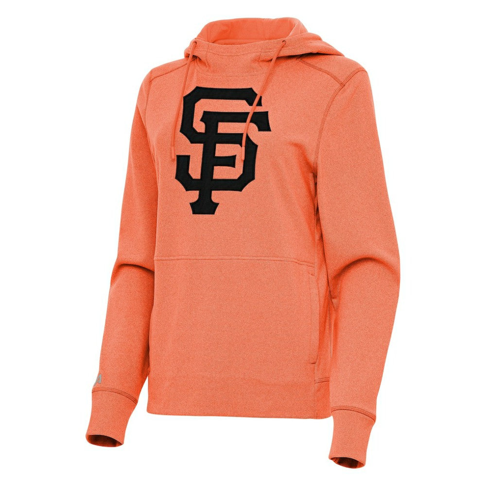 San Francisco Giants Antigua Women's Justice Pullover Hoodie - Heather Orange Hoodies