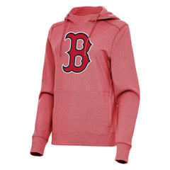 Boston Red Sox Antigua Women's Justice Pullover Hoodie - Heather Red Hoodies