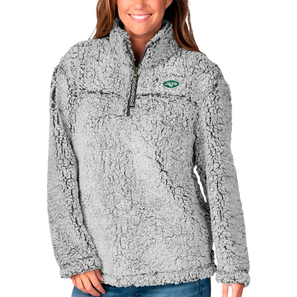 New York Jets G-III 4Her by Carl Banks Women's Sherpa Full-Zip Jacket Gray