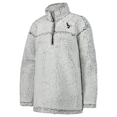 Houston Texans G-III 4Her by Carl Banks Women's Sherpa Quarter-Zip Jacket Gray