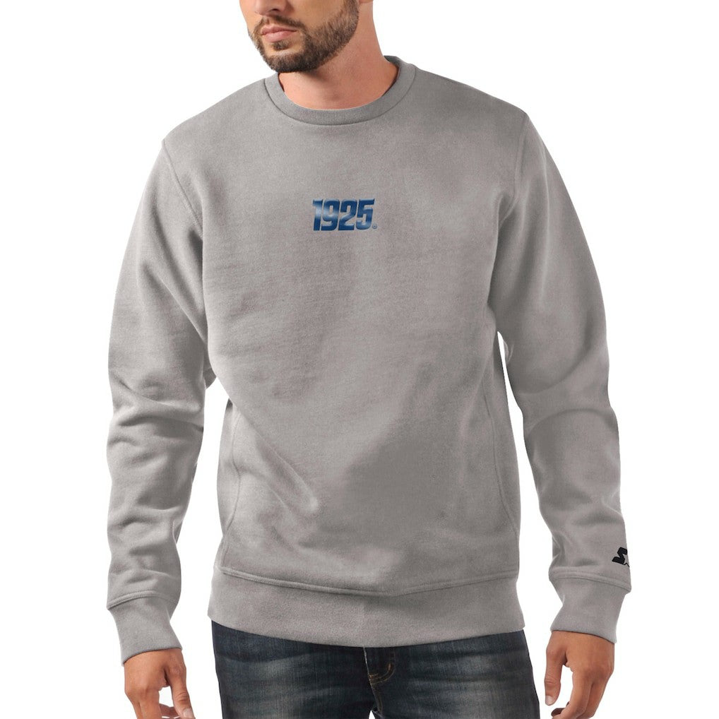 New York Giants Starter 1925 Collection Long Sleeve Pullover Sweatshirt Heather Gray