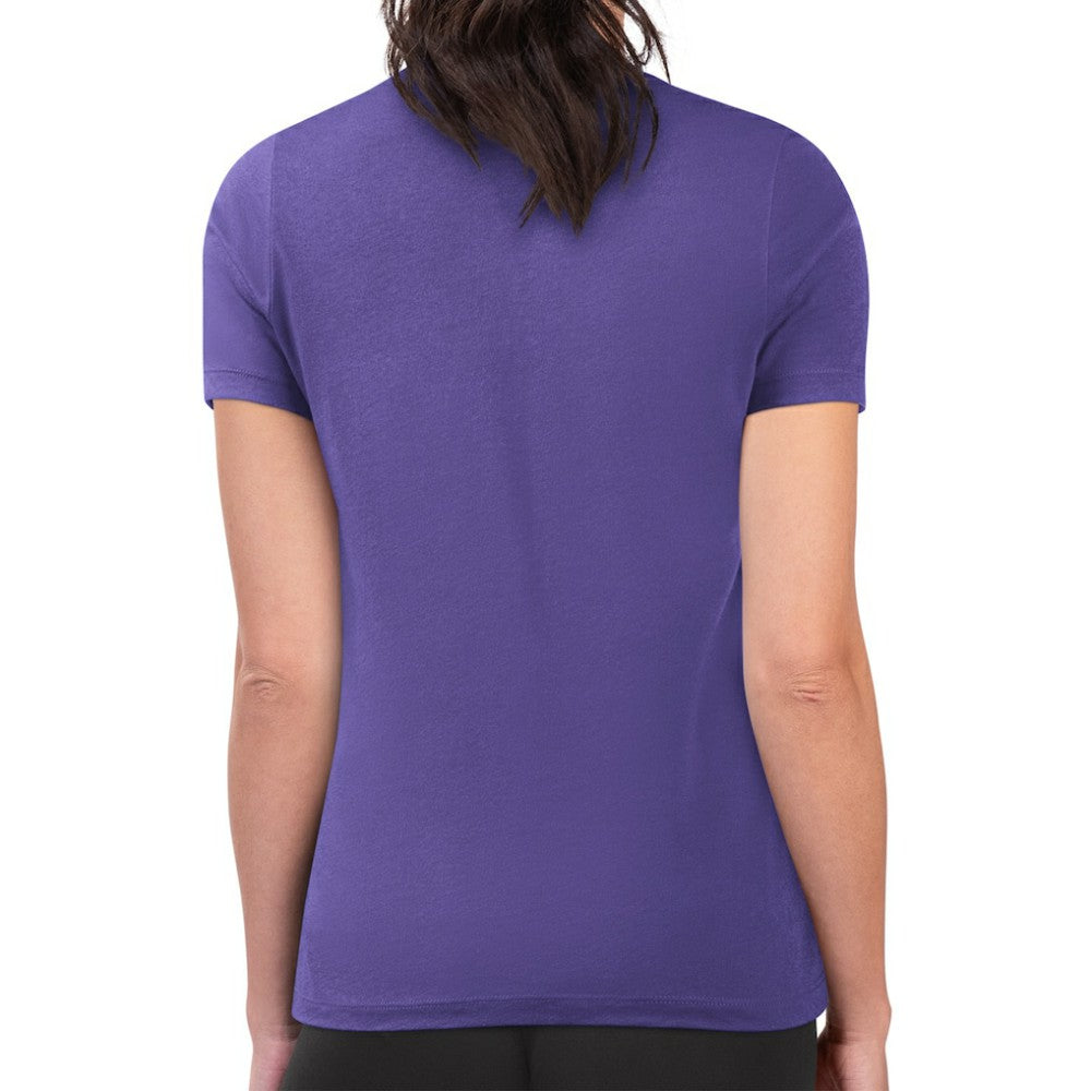 Colorado Rockies G-III 4Her by Carl Banks Women's Super-Slim Fit Lightweight Leopard Heart T-Shirt - Purple T-shirts