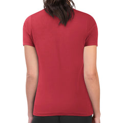 Cincinnati Reds G-III 4Her by Carl Banks Women's Super-Slim Fit Lightweight Leopard Heart T-Shirt - Red T-shirts