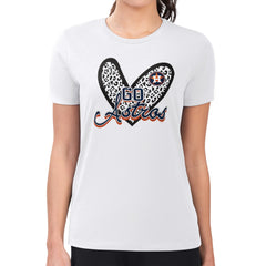 Houston Astros G-III 4Her by Carl Banks Women's Super-Slim Fit Lightweight Leopard Heart T-Shirt - White T-shirts