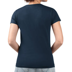 Seattle Mariners G-III 4Her by Carl Banks Women's Super-Slim Fit Lightweight Leopard Heart V-Neck T-Shirt - Navy T-shirts