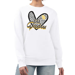 San Diego Padres G-III 4Her by Carl Banks Women's Leopard Heart Pullover Sweatshirt - White Pullover