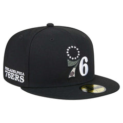 Philadelphia 76ers Camo Print UV 59FIFTY Fitted Hat Black