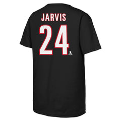 NHL Seth Jarvis Carolina Hurricanes Youth Player Name & Number T-Shirt - Black