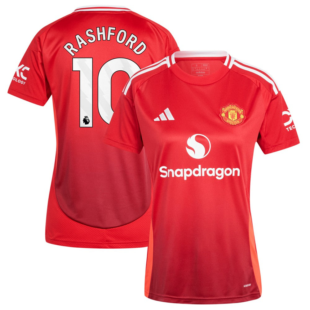 Marcus Rashford Manchester United Women's 2024/25 Home Replica Player Jersey Red
