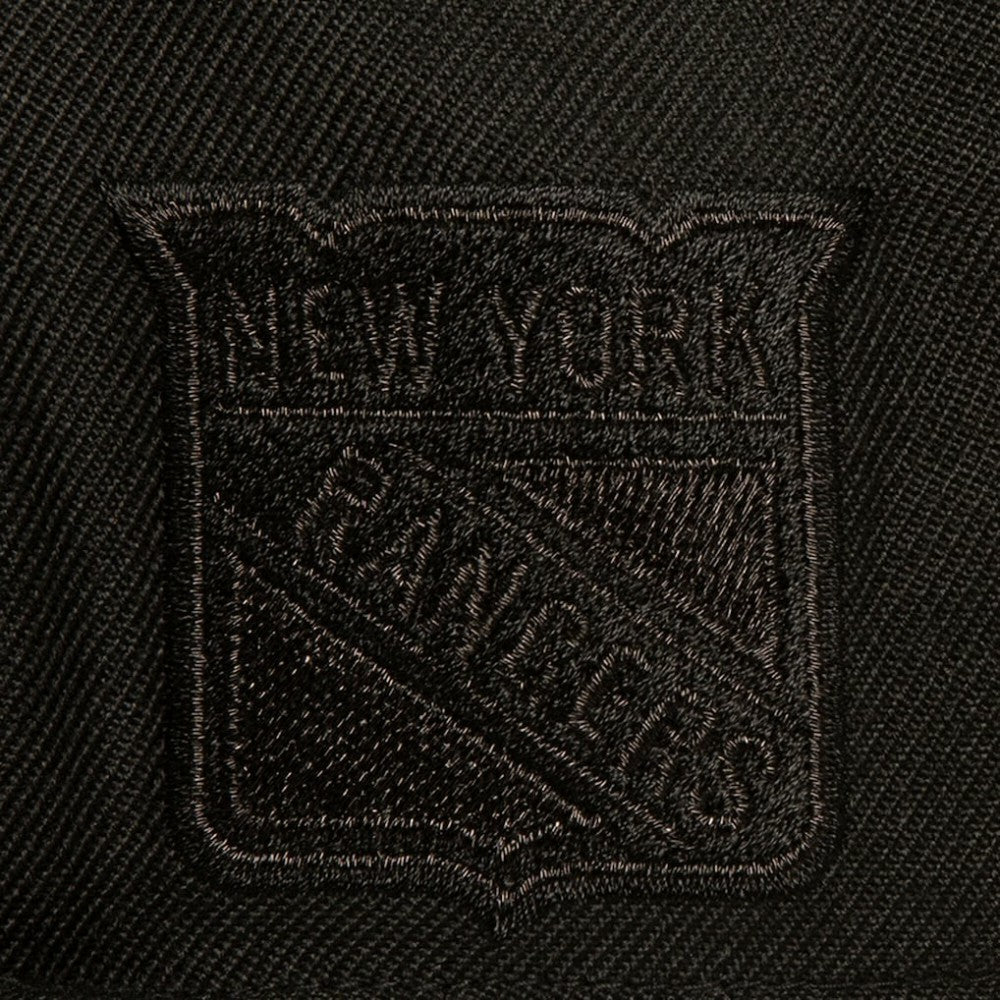 NHL New York Rangers Mitchell & Ness Soul Strike Pearl Tonal Snapback Hat - Black