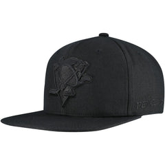 NHL Pittsburgh Penguins Mitchell & Ness Soul Strike Pearl Tonal Snapback Hat - Black