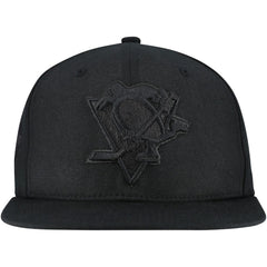 NHL Pittsburgh Penguins Mitchell & Ness Soul Strike Pearl Tonal Snapback Hat - Black