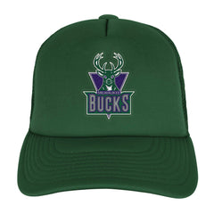 Milwaukee Bucks Youth Core Evergreen Trucker Adjustable Hat Hunter Green