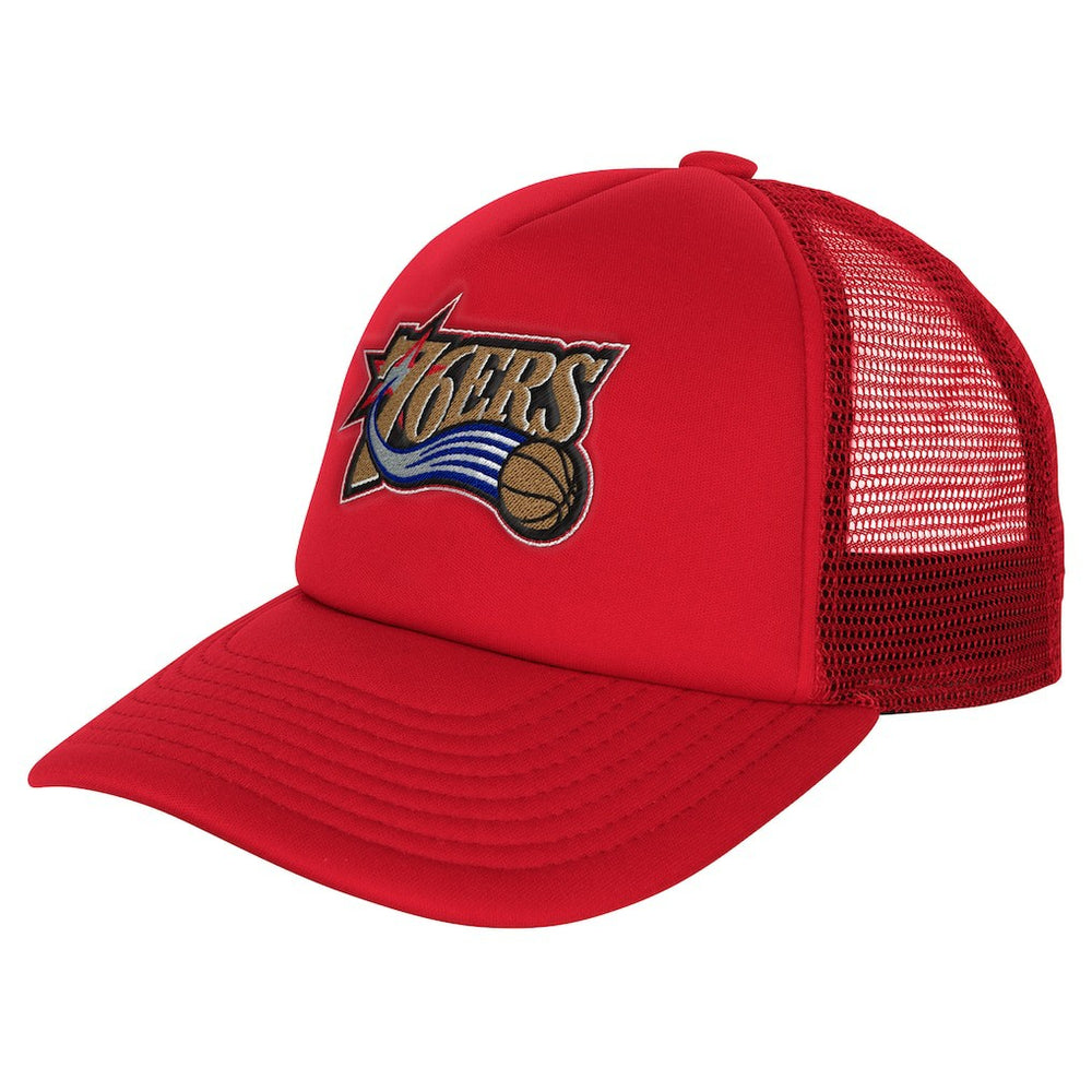 Philadelphia 76ers Youth Core Evergreen Trucker Adjustable Hat Red