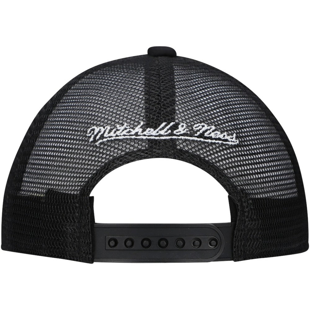 NHL Chicago Blackhawks Mitchell & Ness Youth Core Trucker Adjustable Hat - Black
