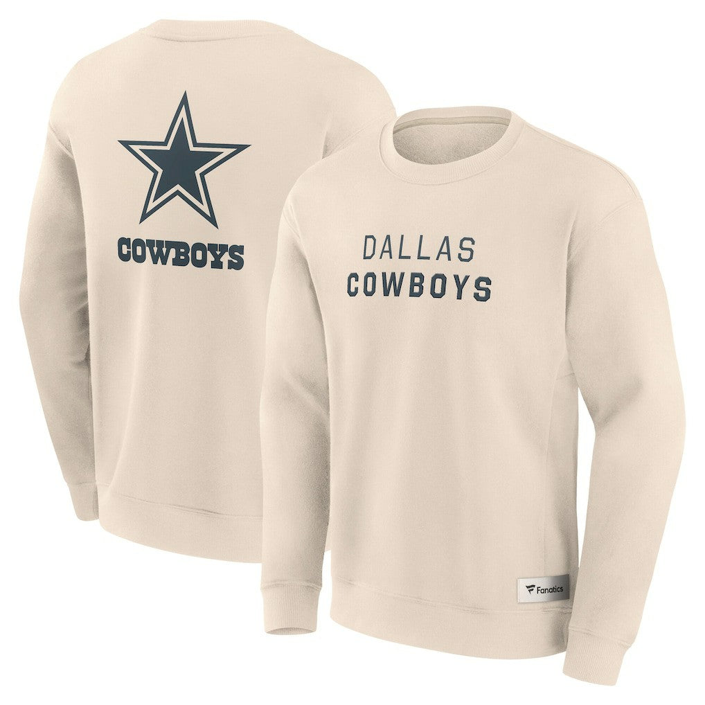 Dallas Cowboys Elements Future Ground Lettering Pullover Sweatshirt Cream