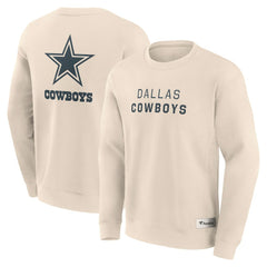 Dallas Cowboys Elements Future Ground Lettering Pullover Sweatshirt Cream