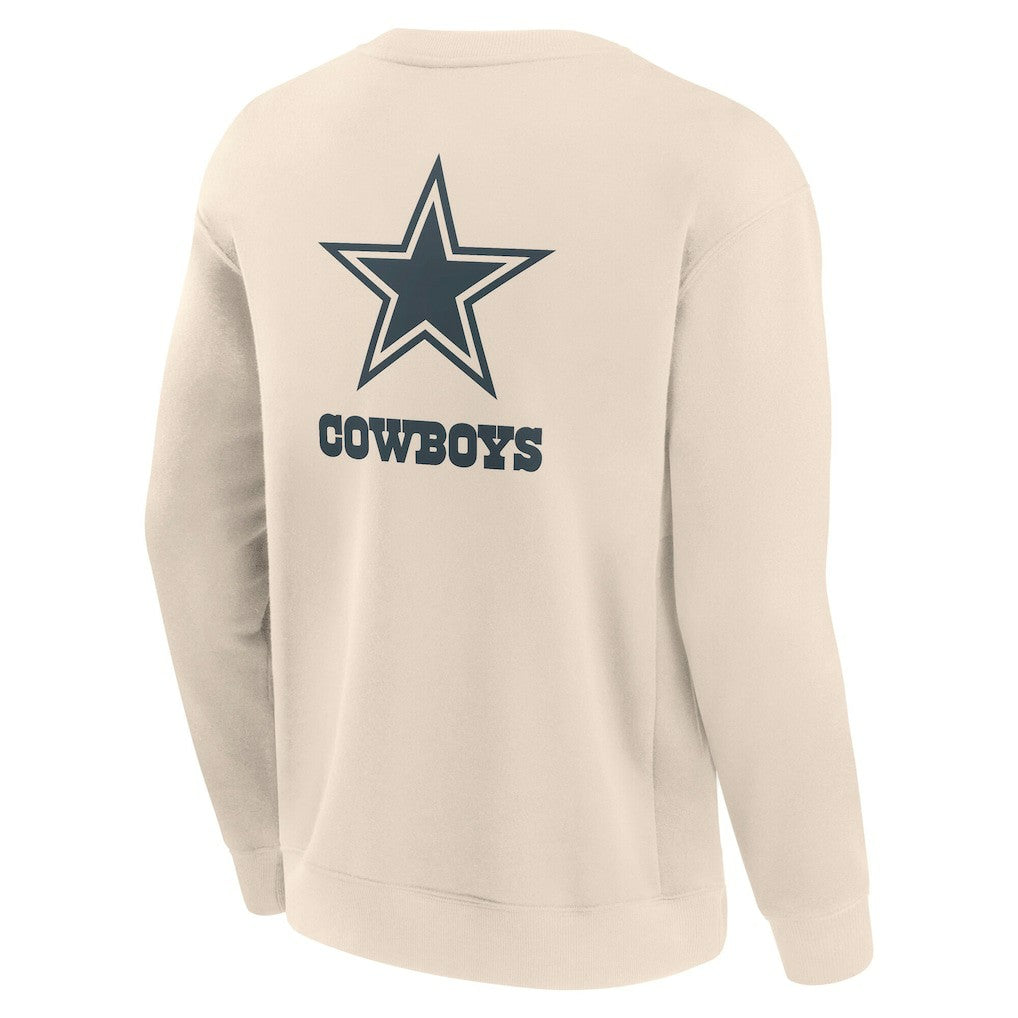 Dallas Cowboys Elements Future Ground Lettering Pullover Sweatshirt Cream