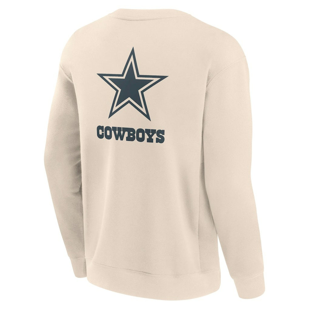 Dallas Cowboys Elements Future Ground Lettering Pullover Sweatshirt Cream