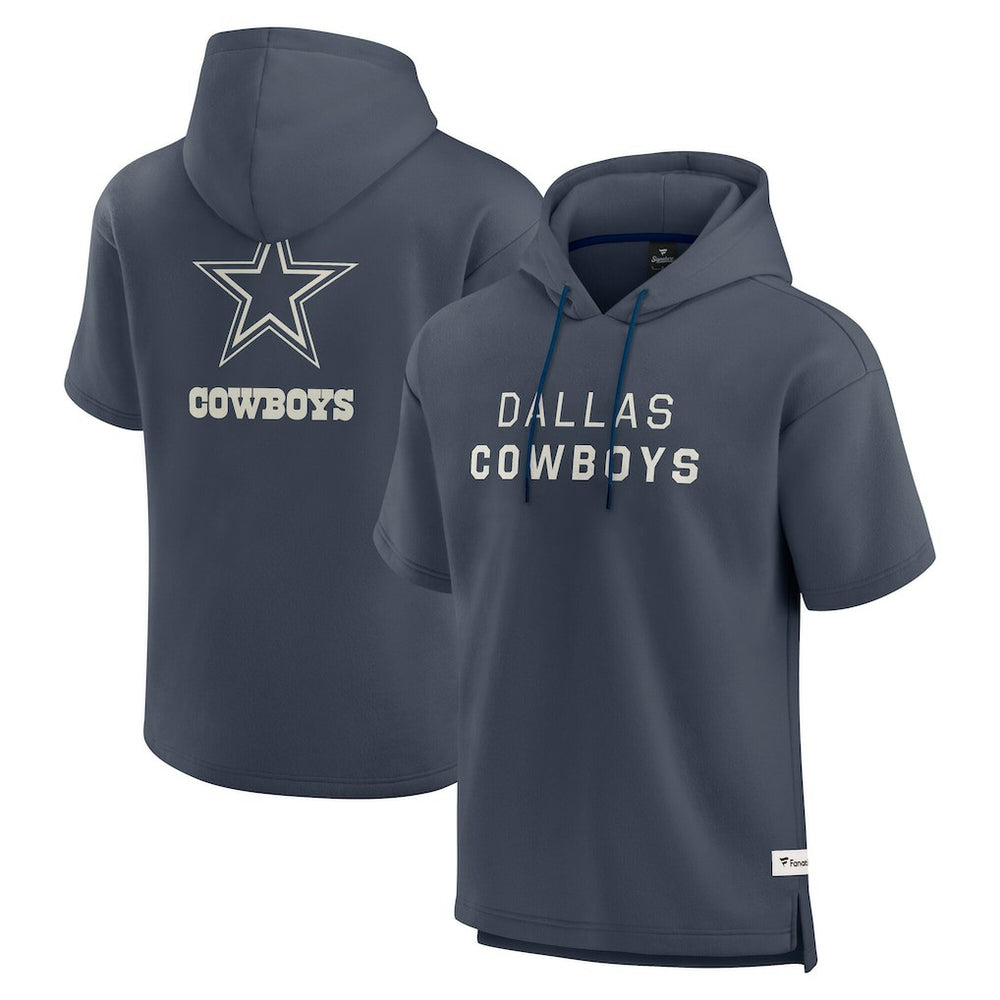 Dallas Cowboys Elements Future Ground Lettering Short Sleeve Pullover Hoodie Navy