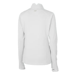 Cincinnati Bengals Cutter & Buck Women's Traverse Stretch DryTec Quarter-Zip Top White