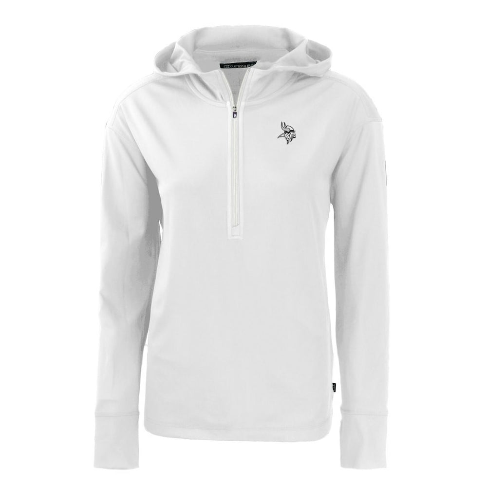 Minnesota Vikings Cutter & Buck Women's Daybreak Eco Recycled Half-Zip Hoodie White