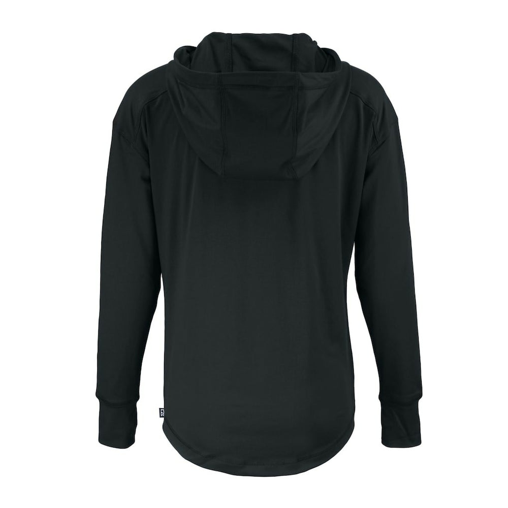 Denver Broncos Cutter & Buck Women's Daybreak Eco Recycled Half-Zip Hoodie Black