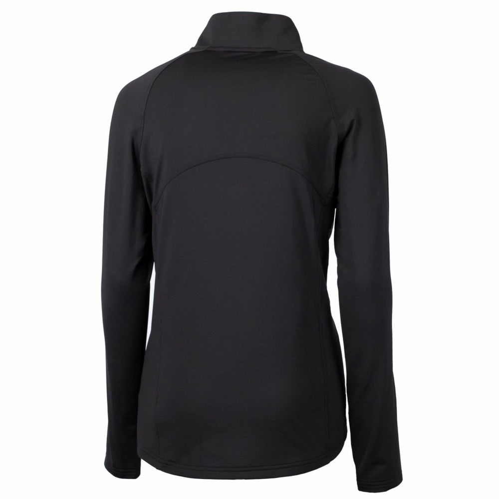 Detroit Lions Cutter & Buck Women's Adapt Eco Knit Stretch Recycled Half-Zip Pullover Top Black