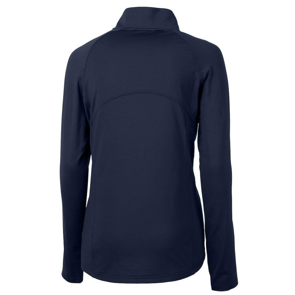Chicago Bears Cutter & Buck Women's Adapt Eco Knit Stretch Recycled Half-Zip Pullover Top Navy