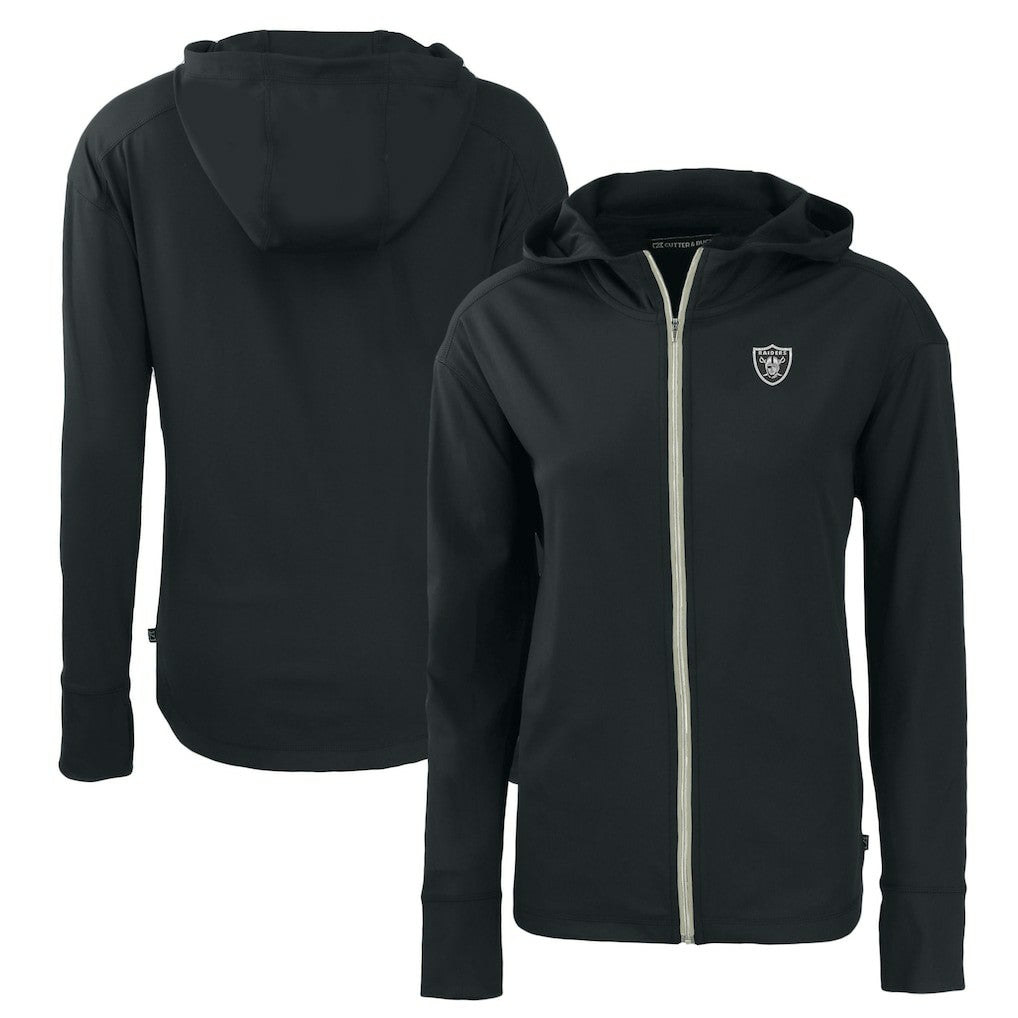 Las Vegas Raiders Cutter & Buck Women's Daybreak Eco Recycled Full-Zip Hoodie Black
