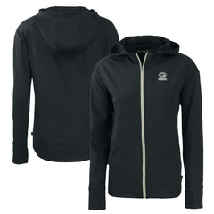 Green Bay Packers Cutter & Buck Women's Daybreak Eco Recycled Full-Zip Hoodie Black