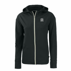 Green Bay Packers Cutter & Buck Women's Daybreak Eco Recycled Full-Zip Hoodie Black
