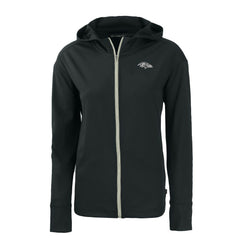 Baltimore Ravens Cutter & Buck Women's Daybreak Eco Recycled Full-Zip Hoodie Black