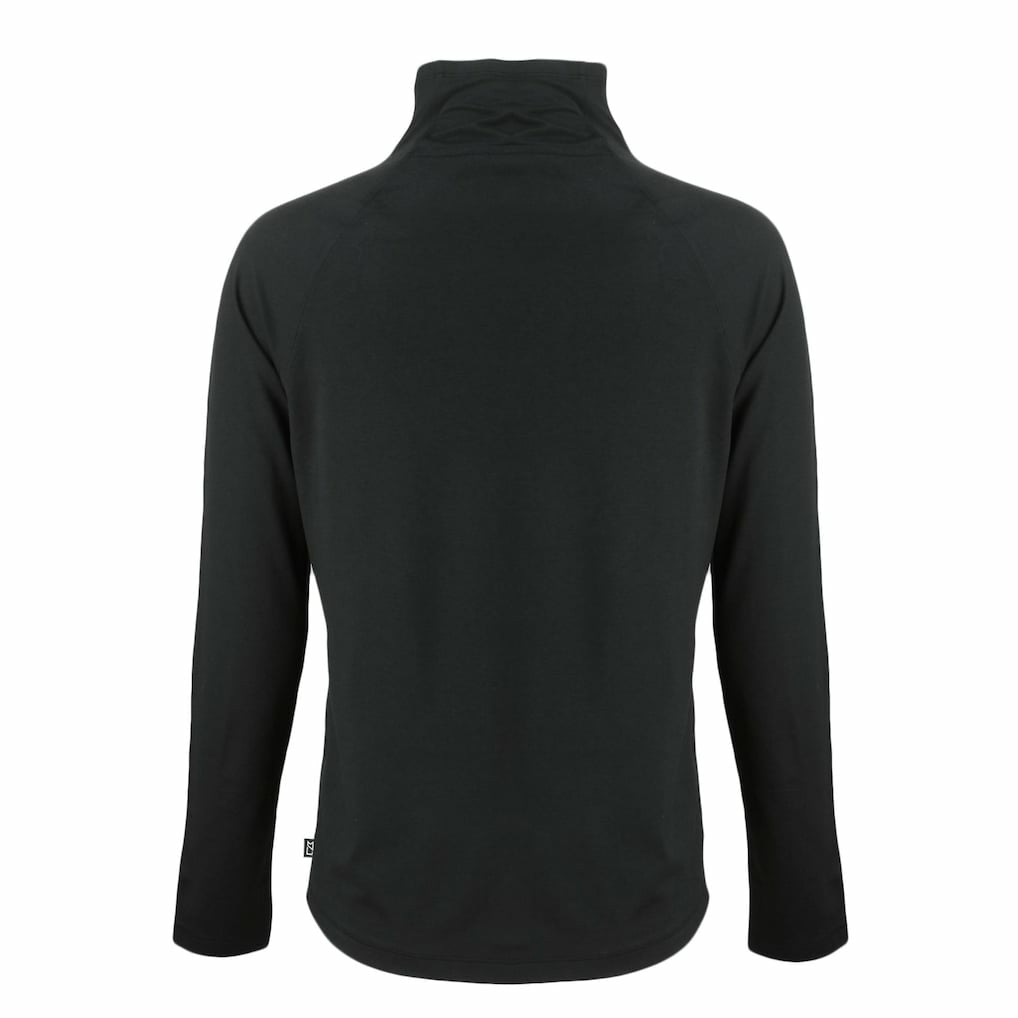 Miami Dolphins Cutter & Buck Women's Coastline Epic Comfort Eco Recycled Funnel Neck Pullover Sweatshirt Black