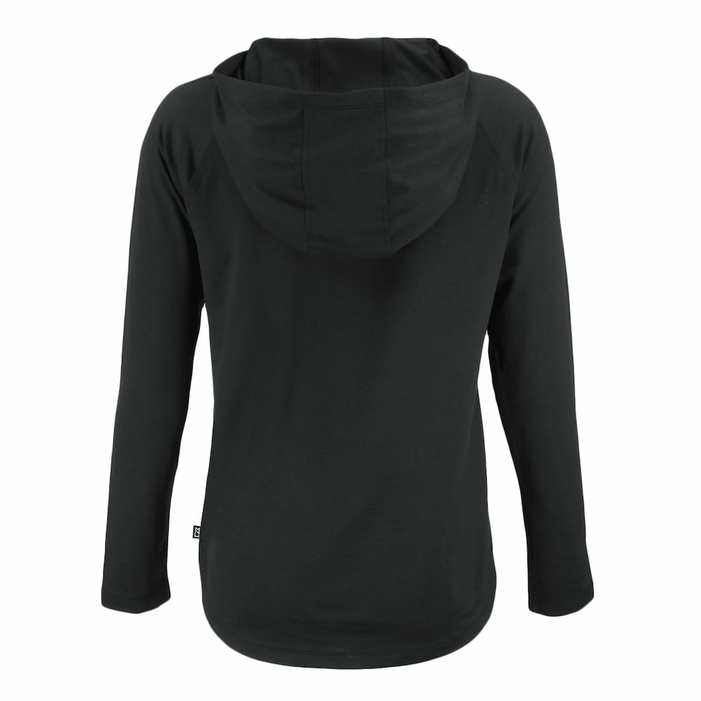 Buffalo Bills Cutter & Buck Women's Coastline Epic Comfort Eco Recycled Long Sleeve Hoodie T-Shirt Black
