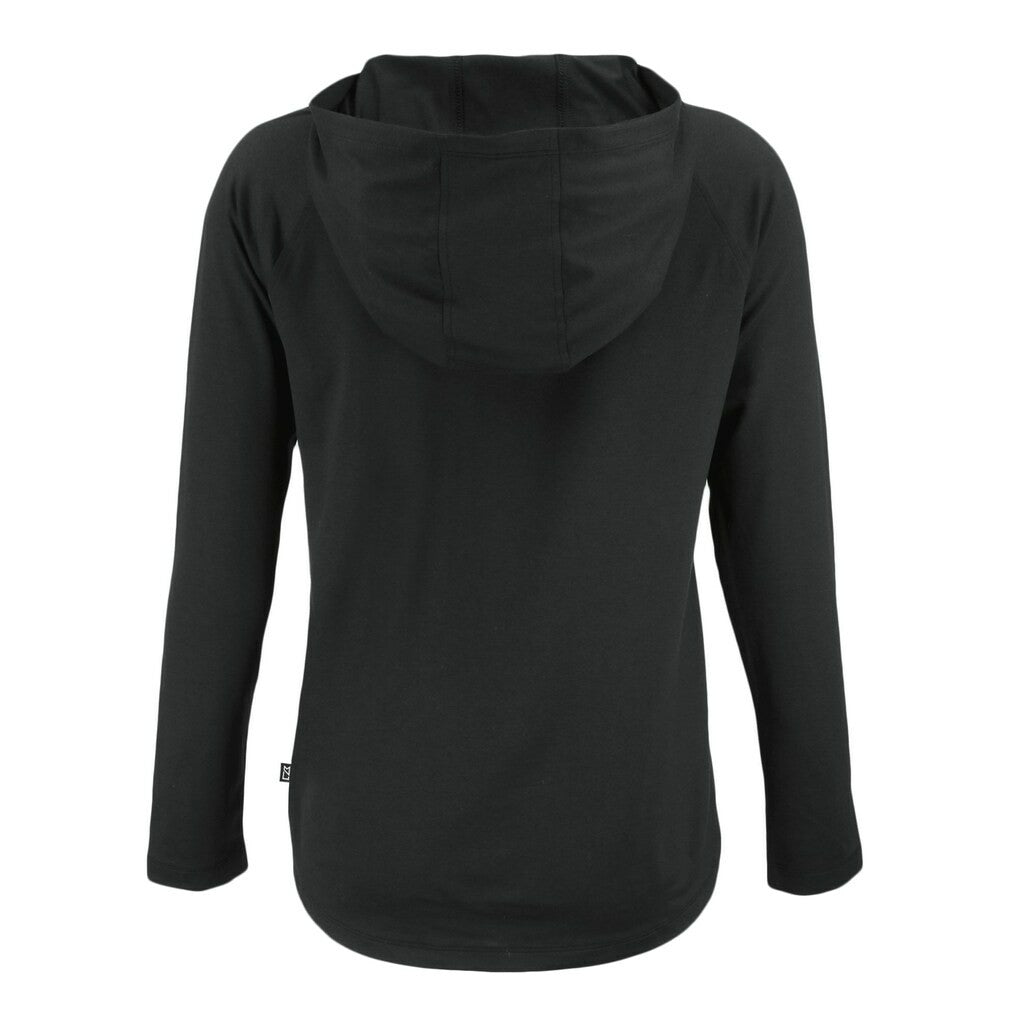 Green Bay Packers Cutter & Buck Women's Coastline Epic Comfort Eco Recycled Long Sleeve Hoodie T-Shirt Black