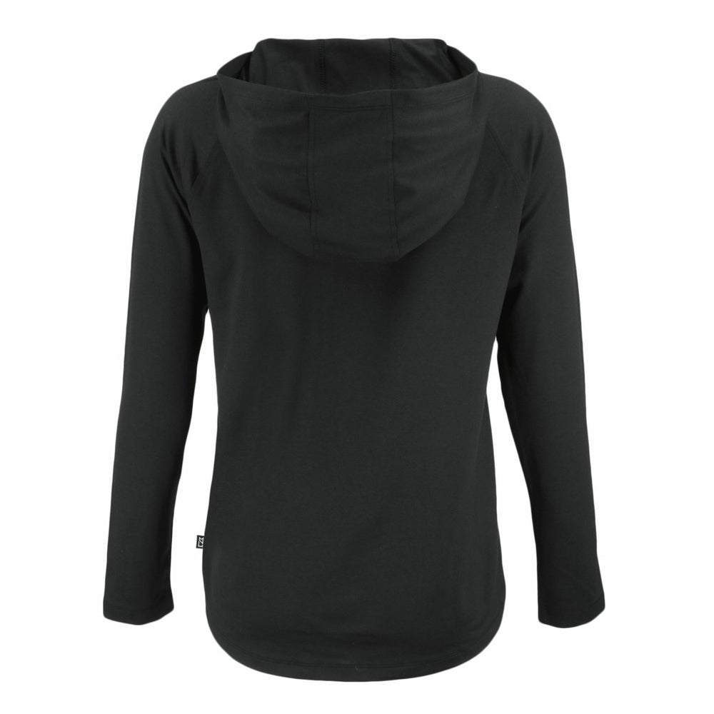 Detroit Lions Cutter & Buck Women's Coastline Epic Comfort Eco Recycled Long Sleeve Hoodie T-Shirt Black