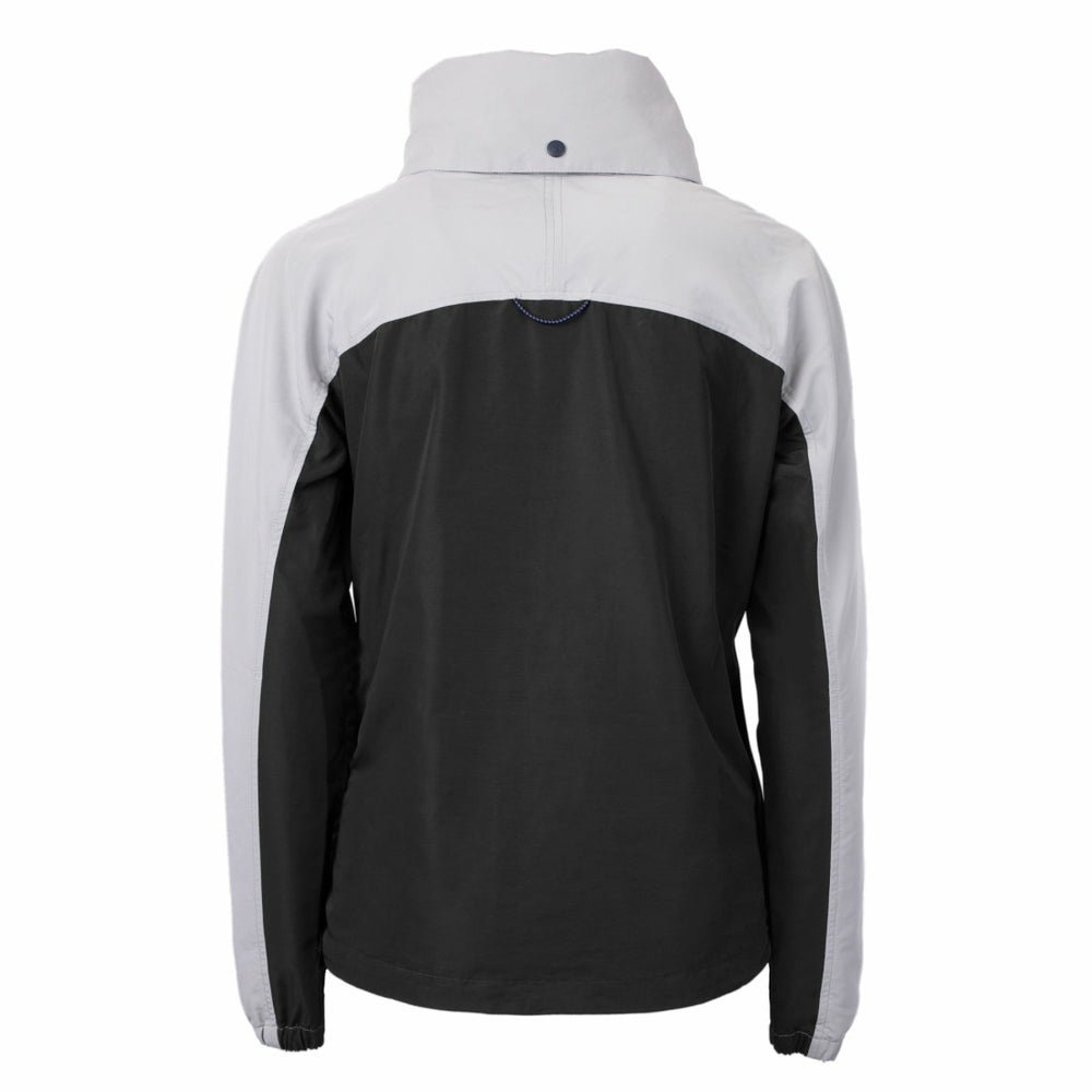 Green Bay Packers Cutter & Buck Women's Charter Eco Recycled Half-Zip Hoodie Anorak Jacket Black/Gray