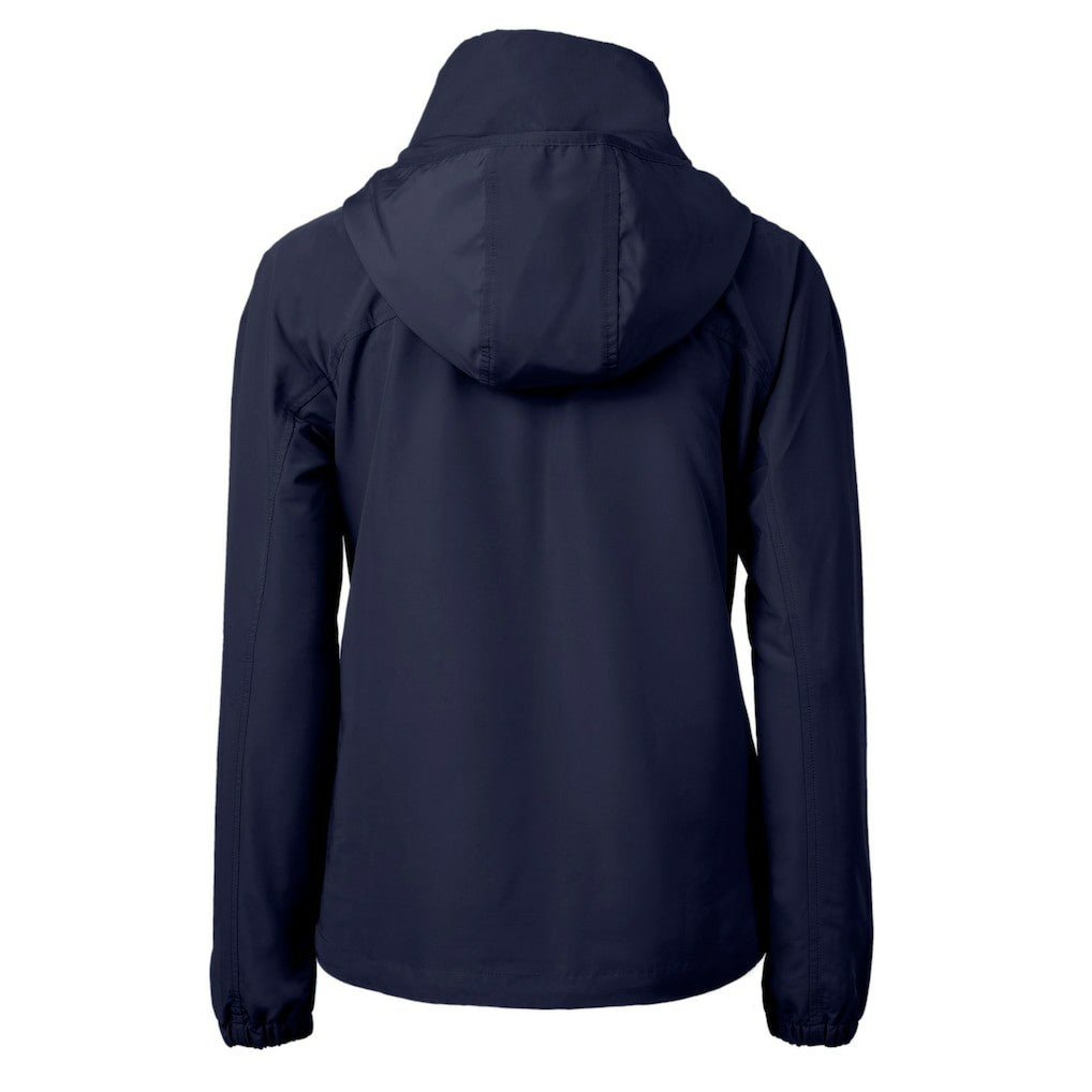 Chicago Bears Cutter & Buck Women's Charter Eco Recycled Half-Zip Hoodie Anorak Jacket Navy