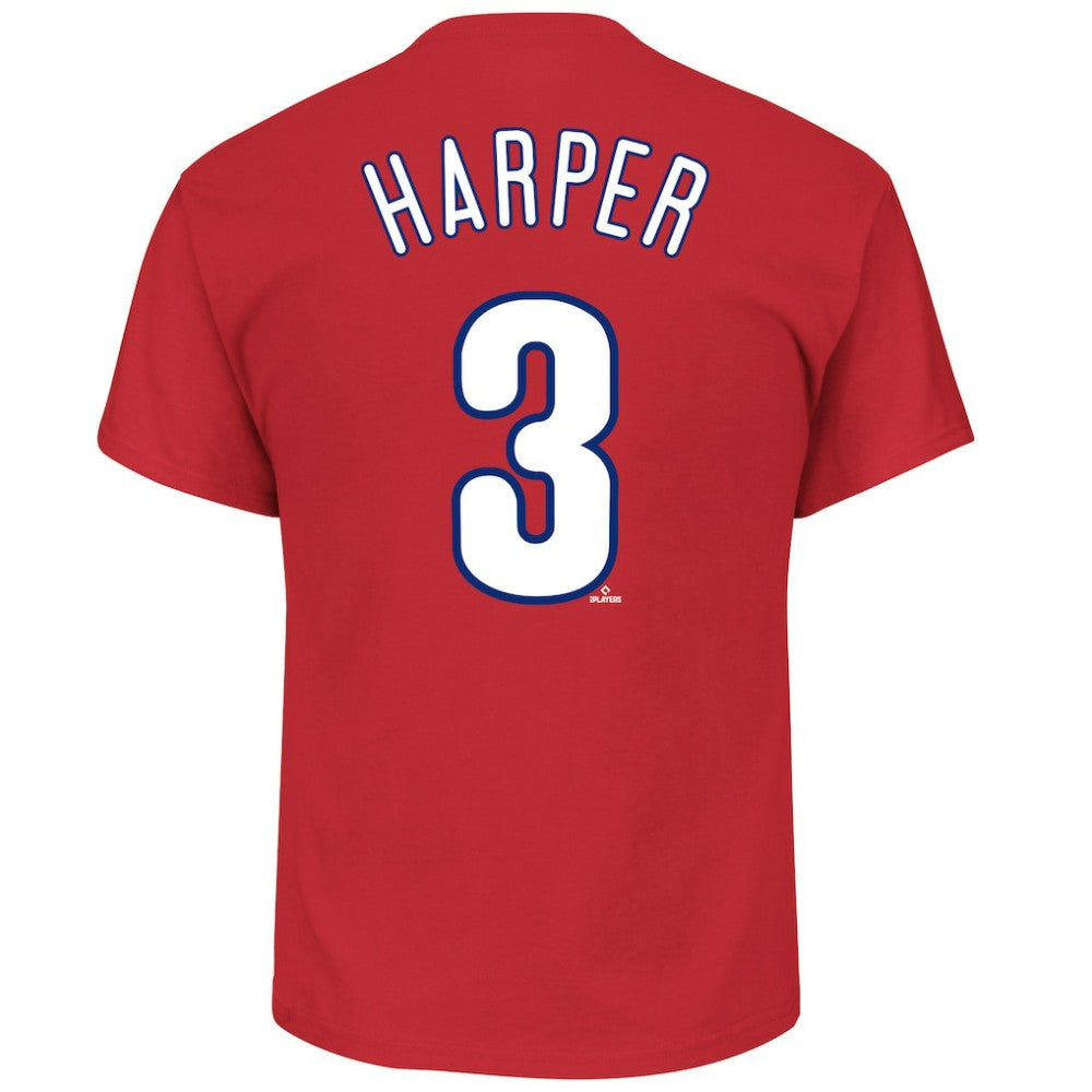 Bryce Harper Philadelphia Phillies Fanatics Big & Tall Name & Number T-Shirt - Red T-shirts