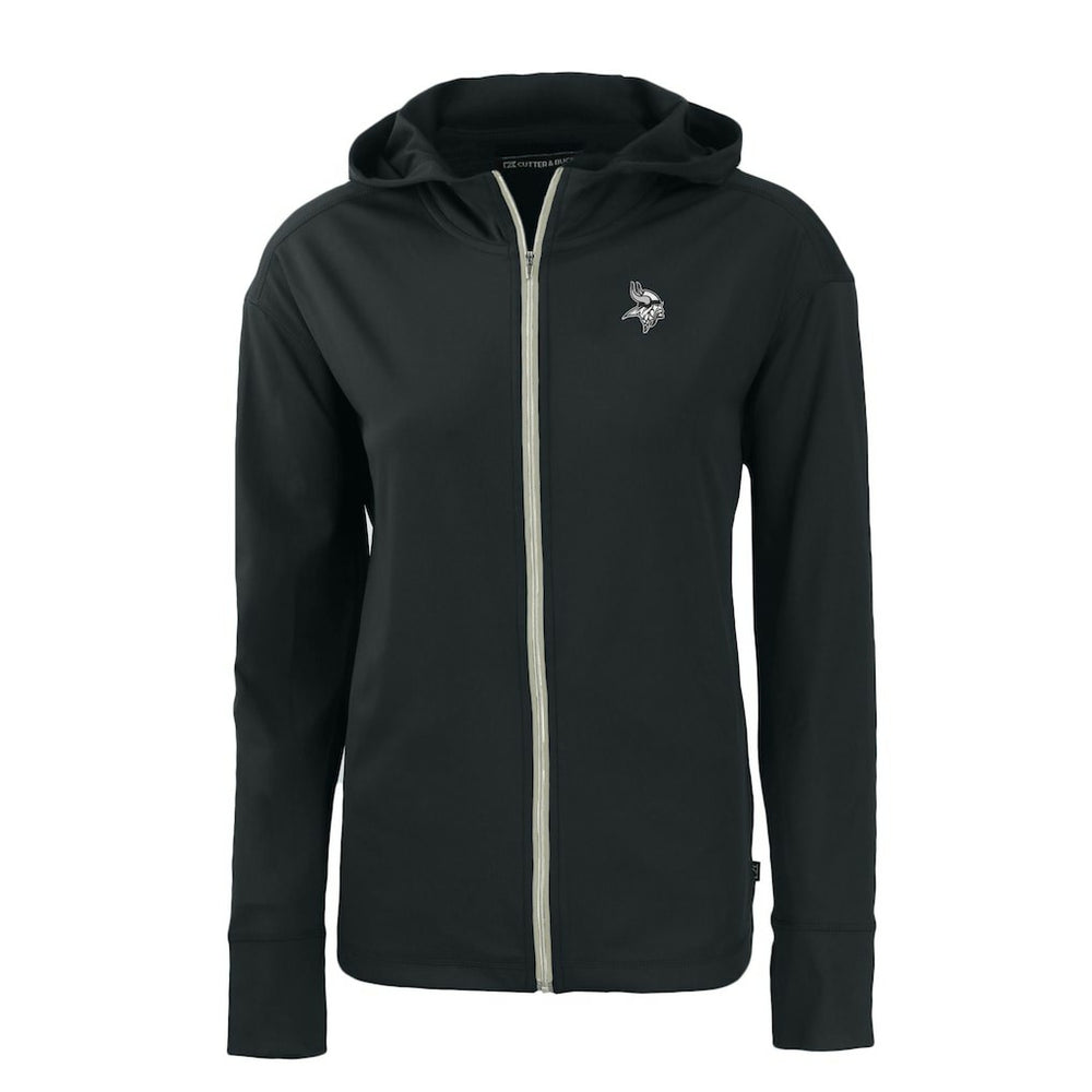 Minnesota Vikings Cutter & Buck Women's Daybreak Eco Recycled Full-Zip Hoodie Black