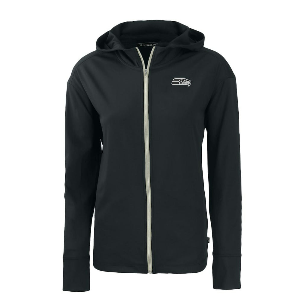 Seattle Seahawks Cutter & Buck Women's Daybreak Eco Recycled Full-Zip Hoodie Black