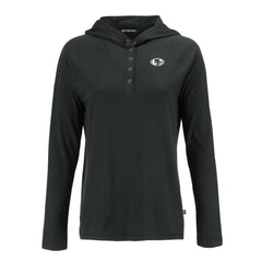 San Francisco 49ers Cutter & Buck Women's Coastline Epic Comfort Eco Recycled Long Sleeve Hoodie T-Shirt Black