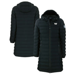 Washington Commanders Cutter & Buck Women's Mission Ridge Repreve Eco Insulated Full-Zip Hoodie Long Puffer Jacket Black
