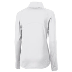 Seattle Seahawks Cutter & Buck Women's Adapt Eco Knit Stretch Recycled Raglan Half-Zip Top White